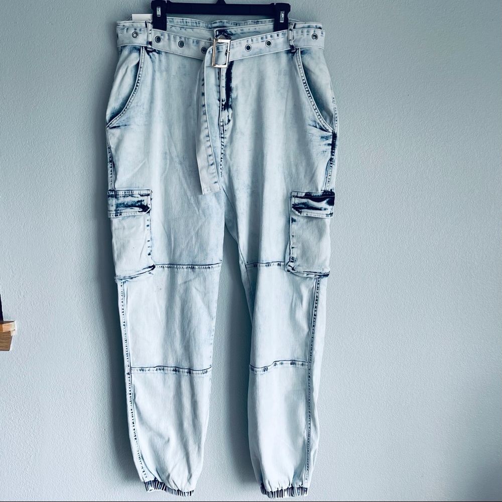 Forever 21 + Ice Blue Denim Joggers